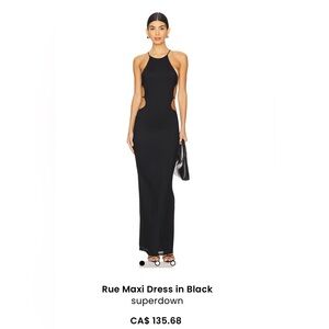 New Superdown Rue Maxi Dress in Black Sz XS